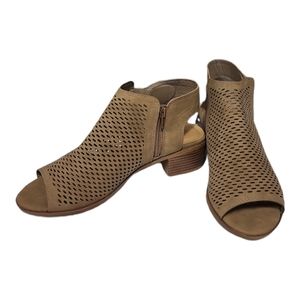 Soda Open Toe Mesh Zippered Shoe